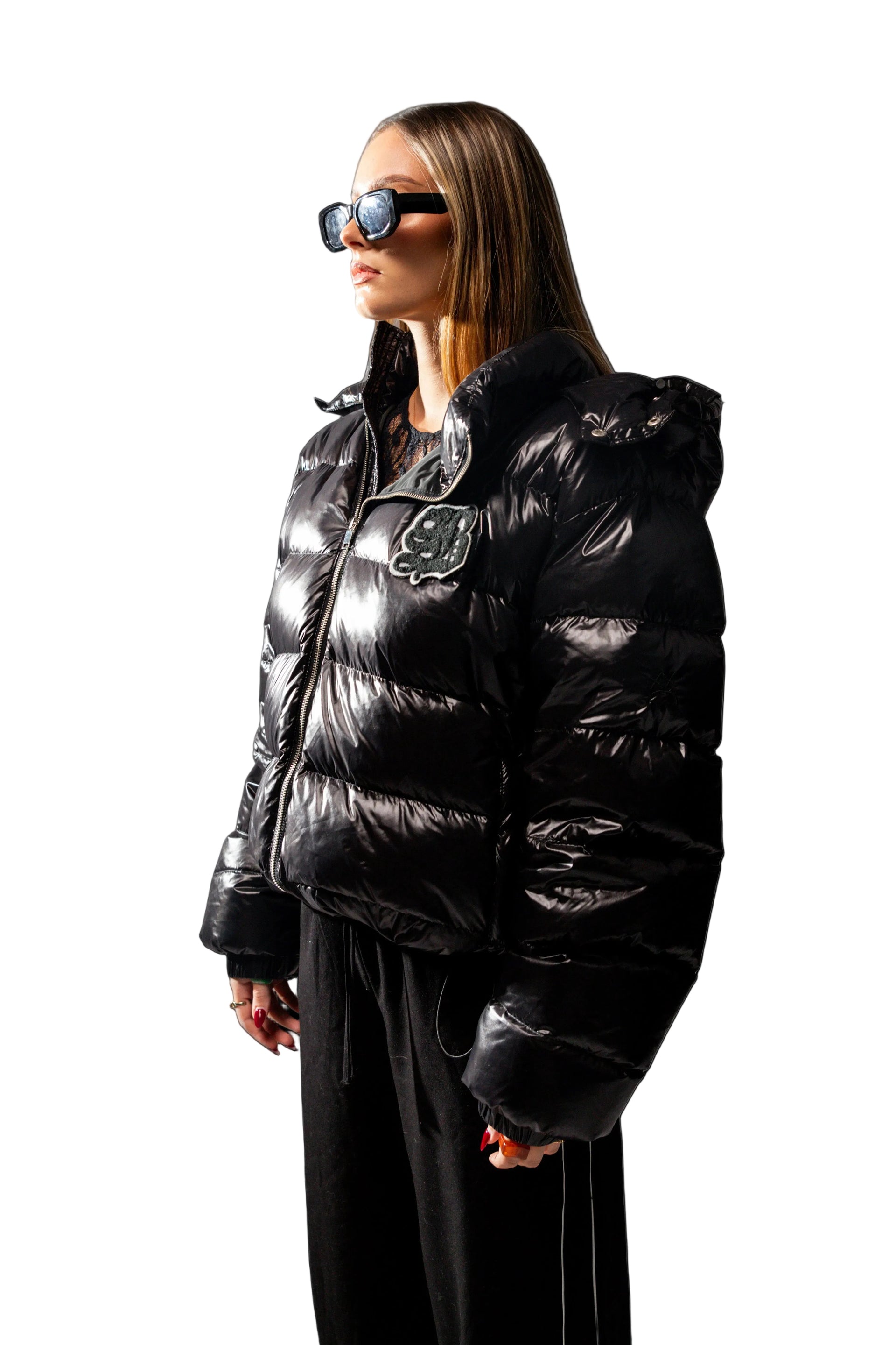 SHINY BLACK PUFFER