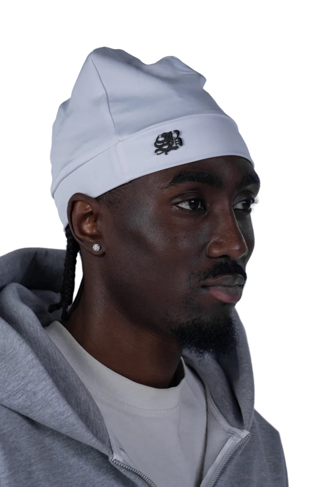 WHITE SB BEANIE SKULL CAP